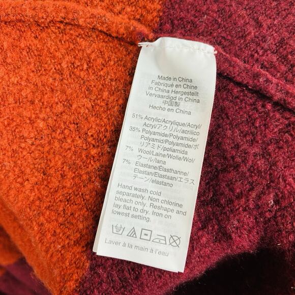 J. Crew Plus Size 2X Colorblock Open Front Cardigan Sweater In Extra-Soft Yarn - Picture 3 of 3